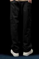 UNISEX BLACK BAGGY CARGO PANTS
